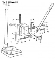 Bosch 0 603 040 303 Mbs 200 Drill Stand / Eu Spare Parts